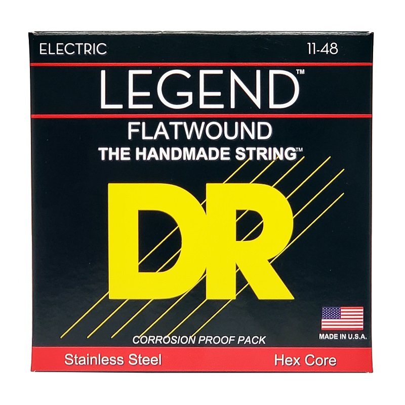 Набір струн DR Strings LEGEND Flatwound Electric - Medium Light (11-48)